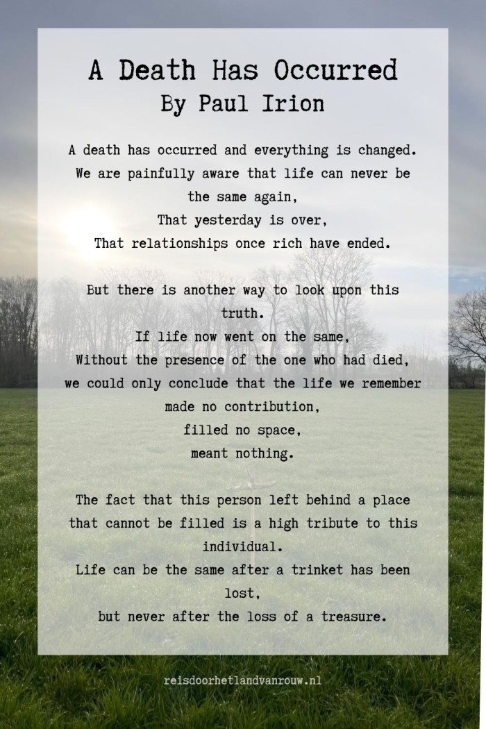 a death has occurred